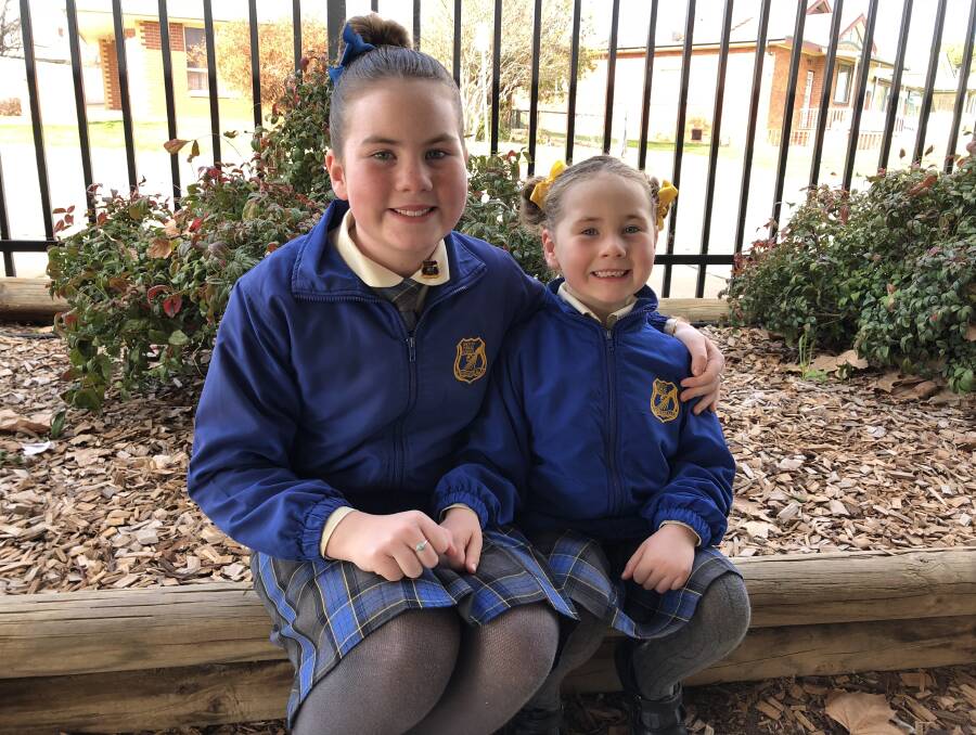 SUPER SISTERS: Leeton Public School's Phoebe (left) and Harriet Naylor produced solid results at the recent Interschools Snow Sport Championships. Photo: Talia Pattison