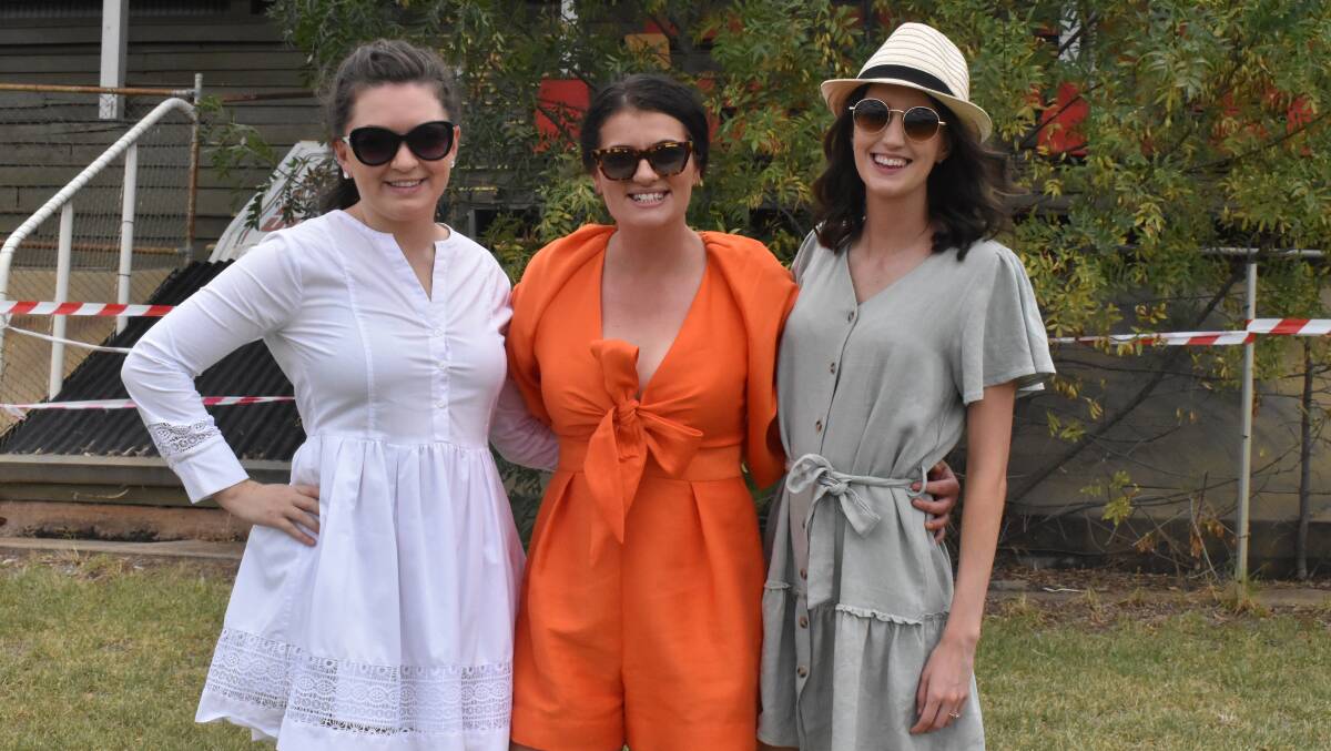FUN DAY OUT: Chanelle Rowett, Haley O'Connell and Mikaela Heath were among those enjoying the races on Saturday. Photo: Liam Warren
