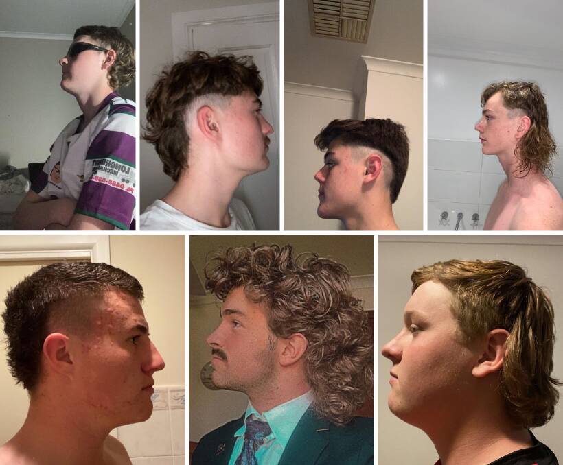 STYLE: Students from Leeton High School, Yanco Agricultural High School and St Francis College are sporting mullets for a good cause. Photos: Supplied
