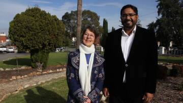 SUCCESS STORY: Leeton Multicultural Support Group vice president Susie Rowe (left) with Leeton Shire Council town planner and migrant, Ali Mehdi. Photo: Talia Pattison
