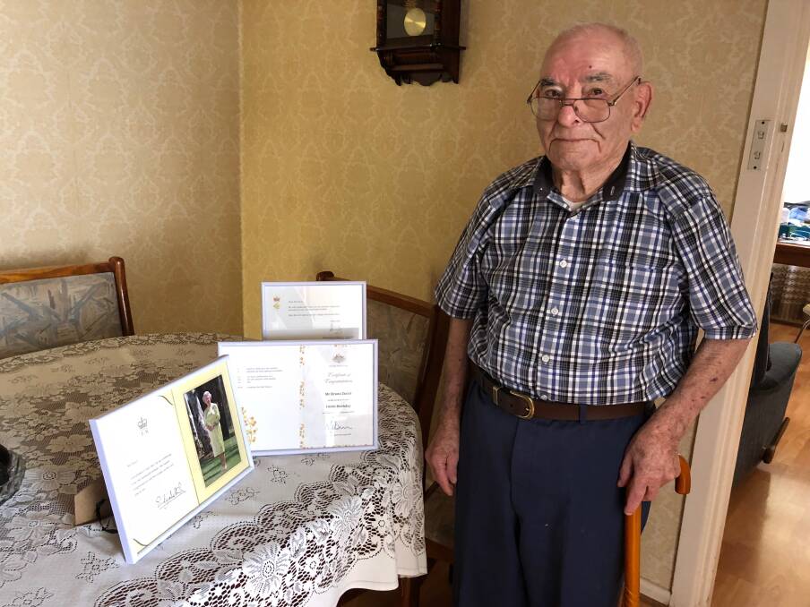 SIGNIFICANT: Leeton's Bruno Zucco is celebrating his 100th birthday in style with messages from all over. Photo: Talia Pattison