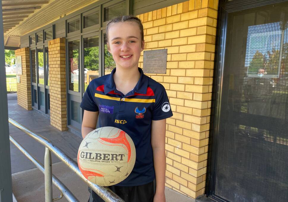 ACHIEVE: Leeton-Whitton's Josie Irvin was named the league best and fairest for the under 11s netball division. Photo: Talia Pattison