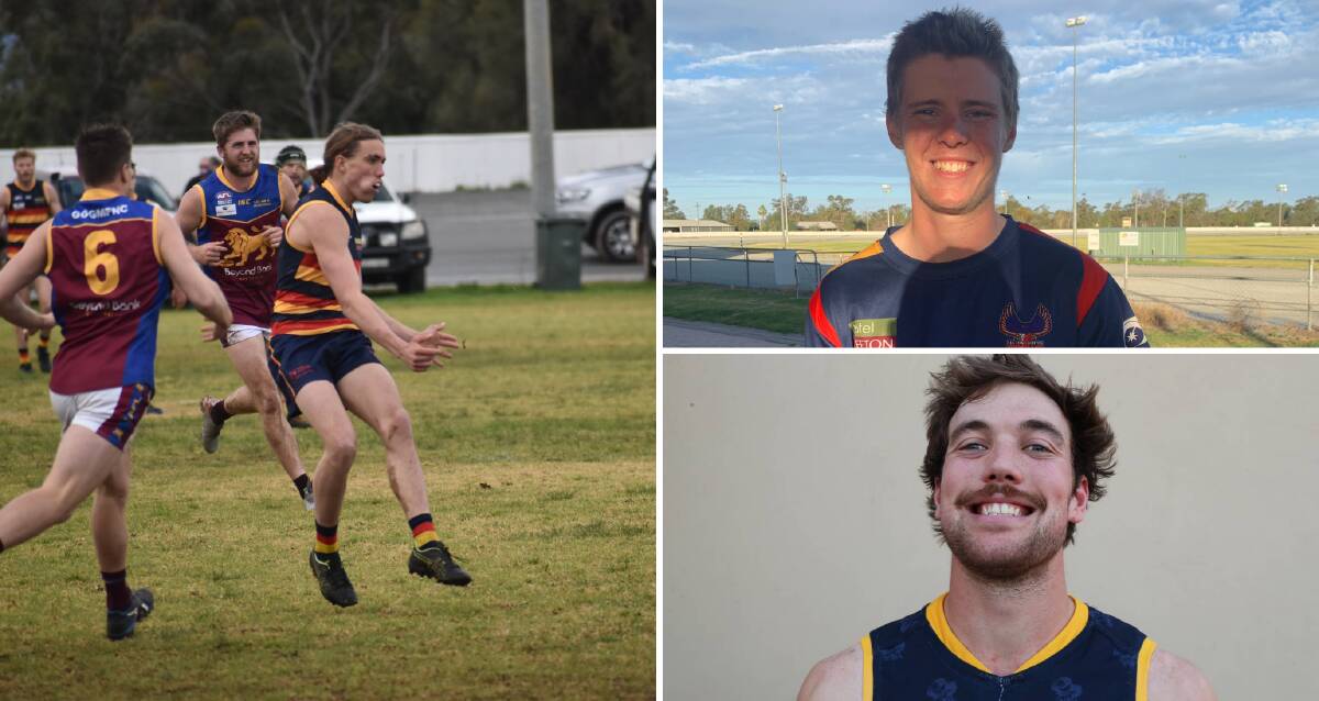 ON BOARD: Leeton-Whitton's Bailey Wood, Hayden Mahalm and Will Wakeman have all re-committed to the Crows for next season. 