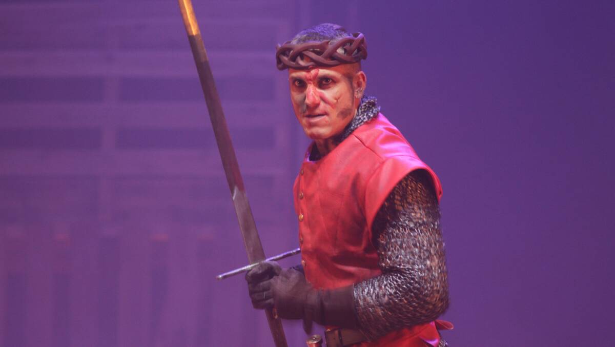 ACTION: Jake Speer and his cast mates have been delighting audiences at the Roxy Theatre this week in the Henry V production. Photo: Talia Pattison