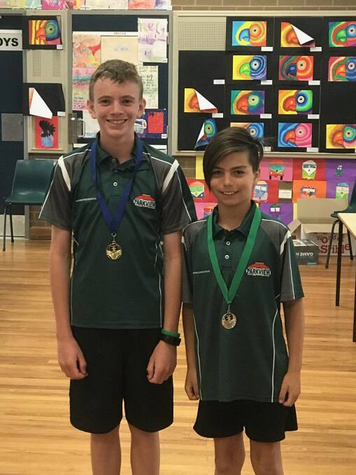 BRIGHT MOVES: Jaeden Roode won the competition ahead of fellow Parkview Public School student Charlie Watson. 