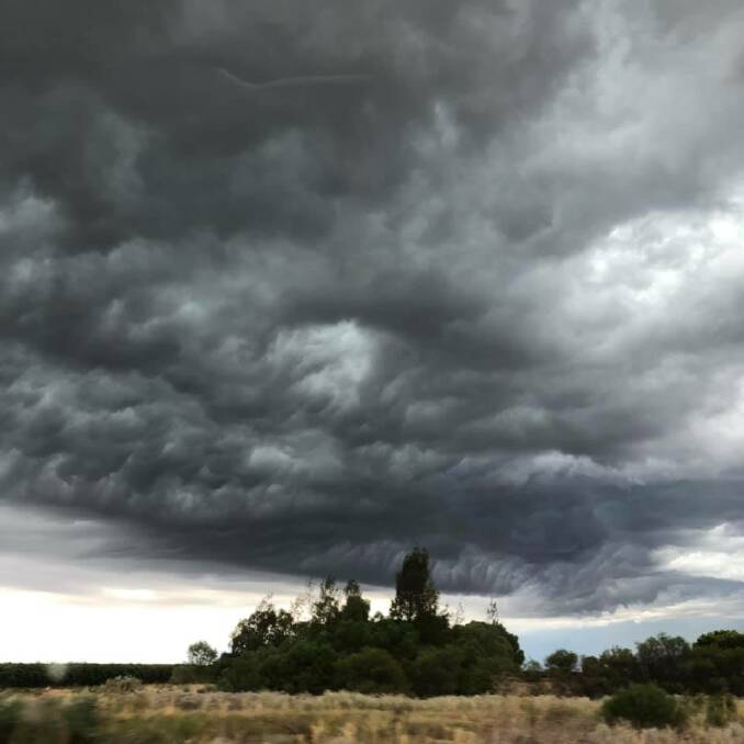 Angry storm clouds sent in by Cate Rapley.