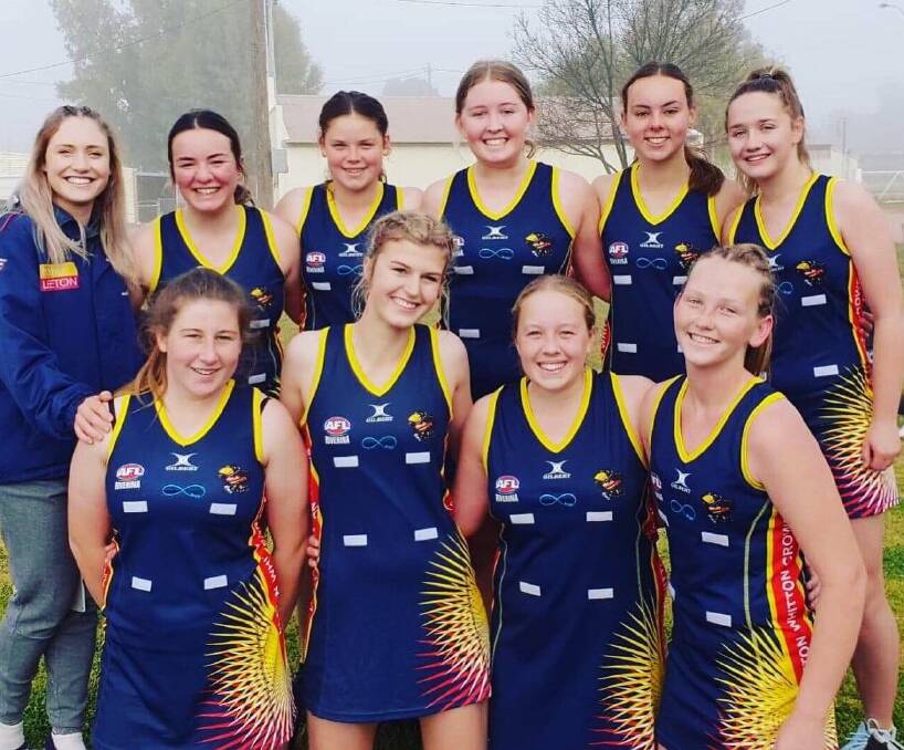 GREAT GROUP: The Leeton-Whitton under 17s netball side with their coach Bree McGregor (far left). Photo: Contributed 