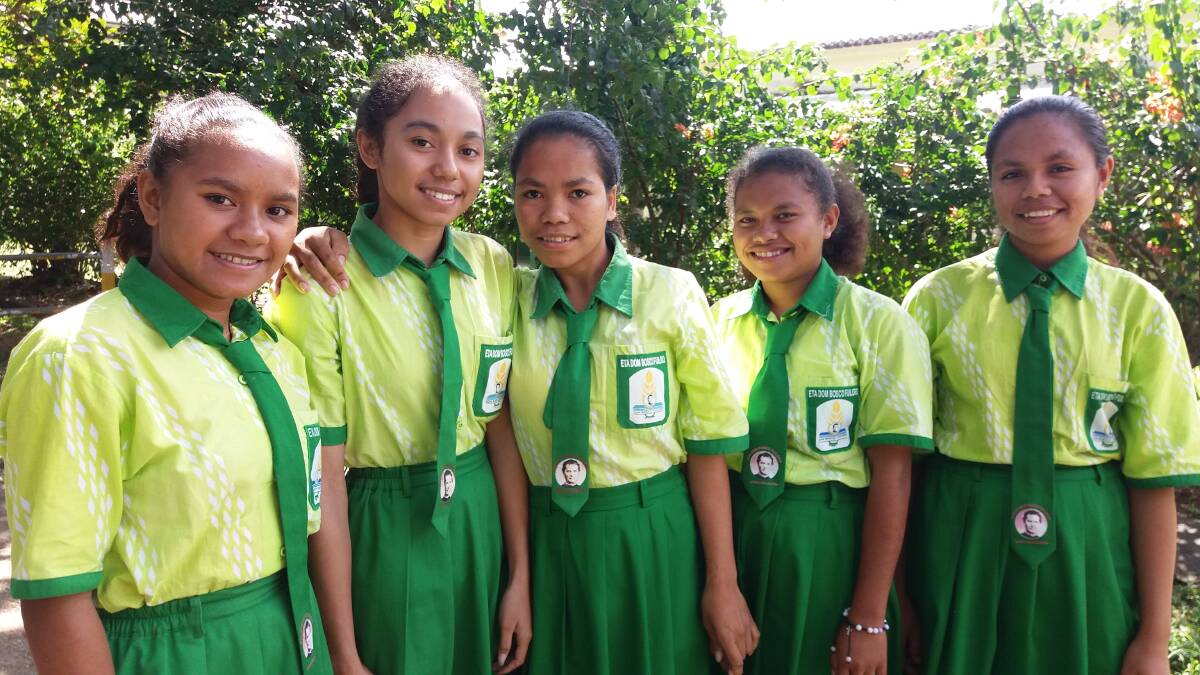 The Fuiloro students sponsored by Friends of Luro, Leeton shire schools and residents. Photo: Contributed 