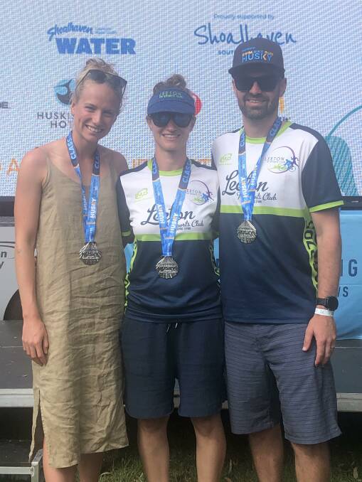 PODIUM: Kelsey Tobin and Renee and Ben Paton. Photos: Supplied
