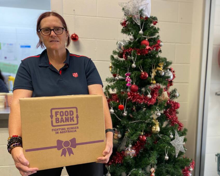 EVERY DONATION HELPS: Lesley Ward from the Leeton Salvation Army said this year's Christmas appeal was in full swing. Photo: Talia Pattison