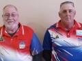 JOB DONE: 2022 Leeton Soldiers Bowls Club pairs champions Rattles Retallick and Mark Lemon. Photo: Supplied
