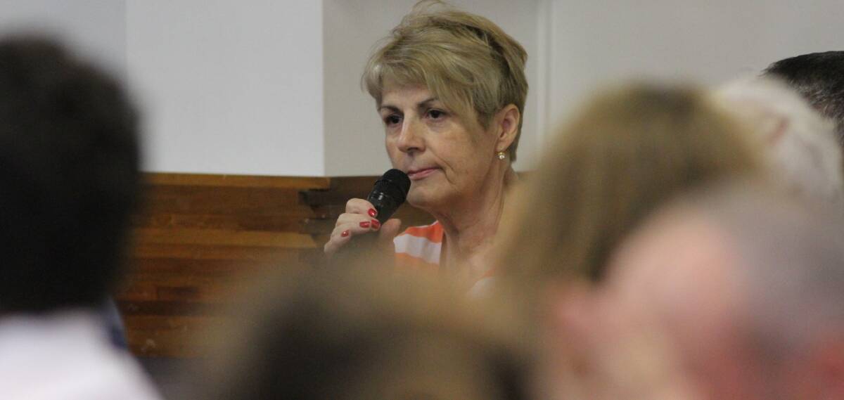 ADDRESS: Connie Nardi expresses her concerns at the meeting. Photo: Talia Pattison