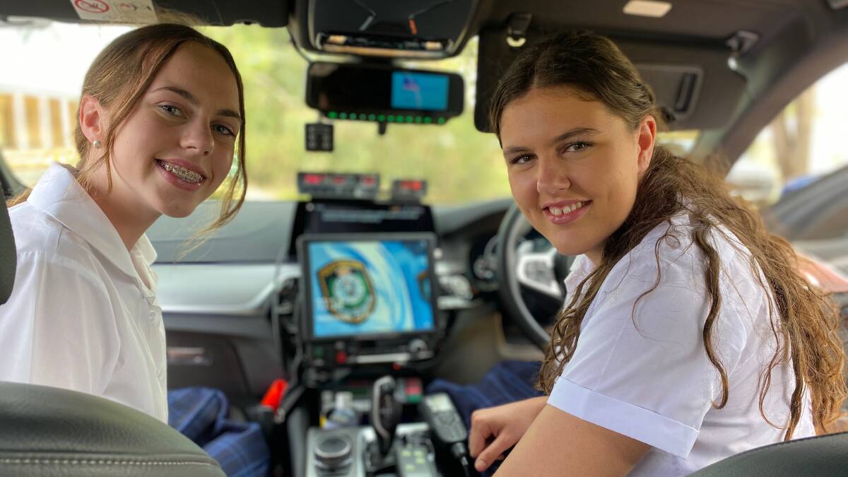 MESSAGE: St Francis College students Charlotte Morschel (left) and Mae Lucas participated in the RYDA sessions this week. Photo: Talia Pattison 