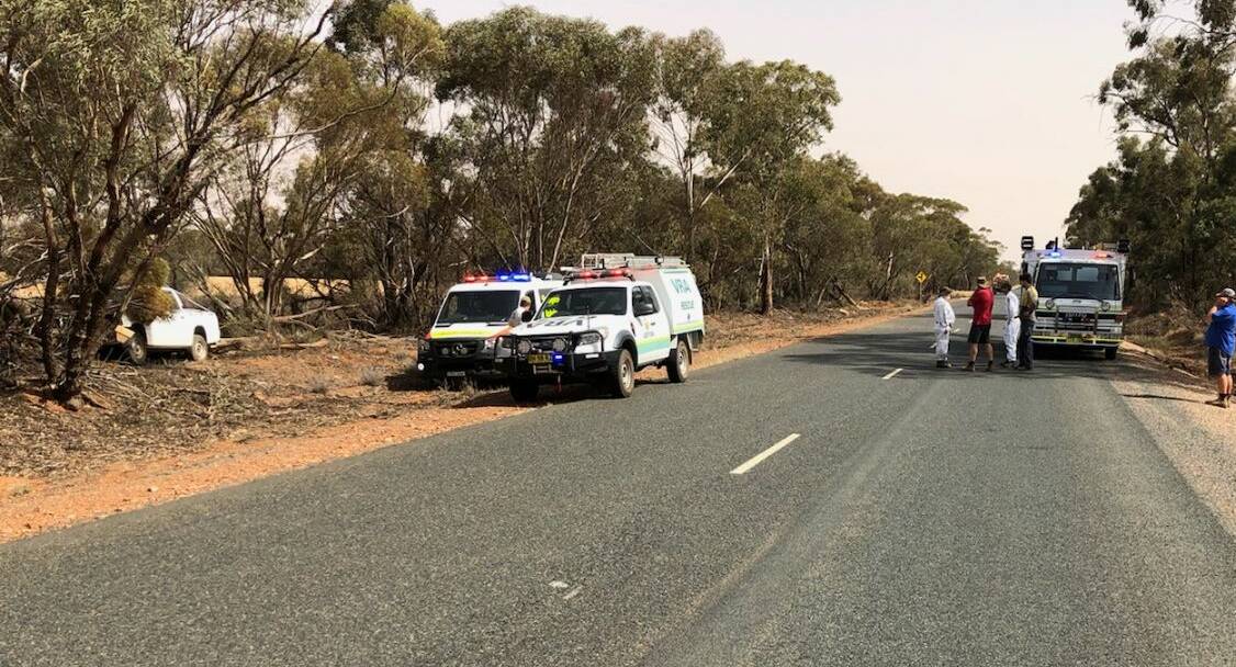 ACCIDENT: Emergency services at the scene of Friday night. Photo: Contributed 
