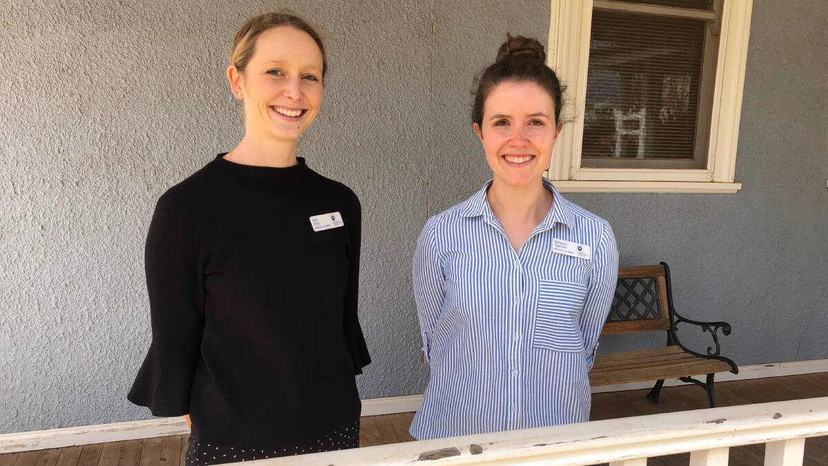 FUTURE: Kate Bryce (left) and Rebecca Newton are excited to learn all about rural medicine in Leeton. Photo: Talia Pattison