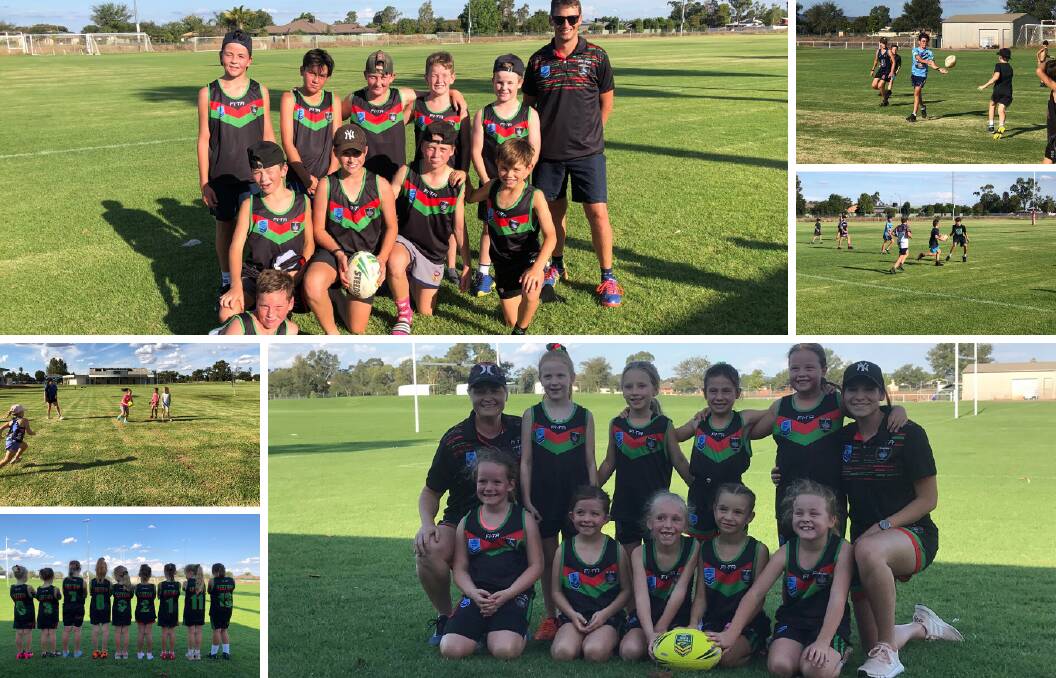 RARING TO GO: Leeton will have two sides - the under 14s boys and under 8s girls - competing at the NSW Touch Football Junior State Cup event in Wagga over three days from today until Sunday. Photos: Contributed 