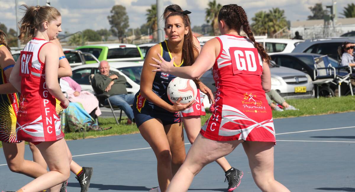 LOOK: Taya Crockford in action for Leeton-Whitton during their recent match against Collingullie-Glenfield Park. Photo: Anthony Stipo 