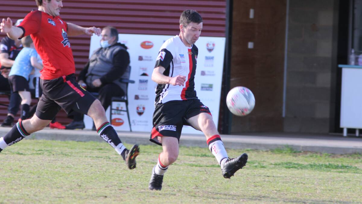 DONE FOR 2021: Lewis Saunders and his Leeton United team mates will have to wait until next year to again try to defend their title. Photo: Talia Pattison 
