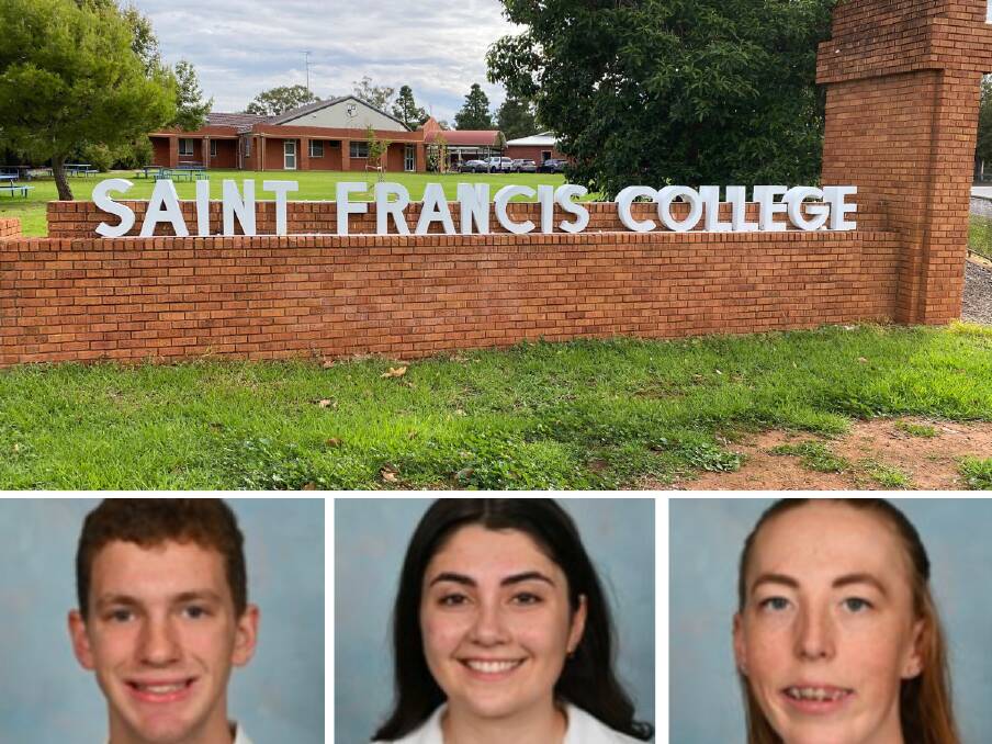 TOUGH 2020: St Francis College year 12 students (bottom from left) Jake Jewell, Laura Iannelli and Molly Cattle have shared what it has been like dealing with a global pandemic during their final year of school.