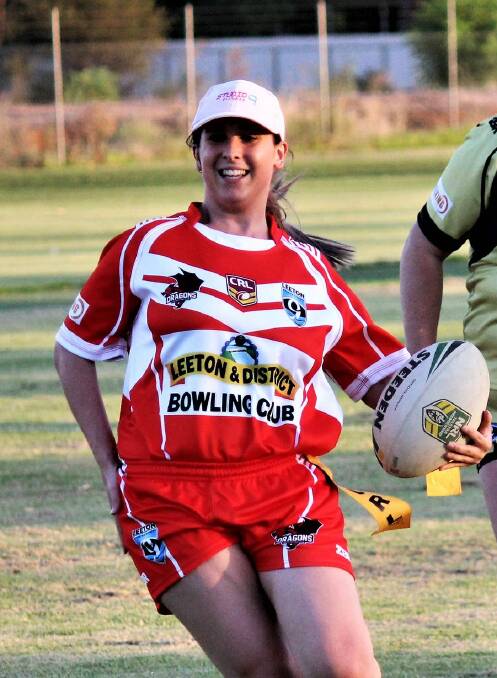 COMPETE: Elli Gill takes part in the women's community cup competition earlier this year. Photo: Leeton Greens 