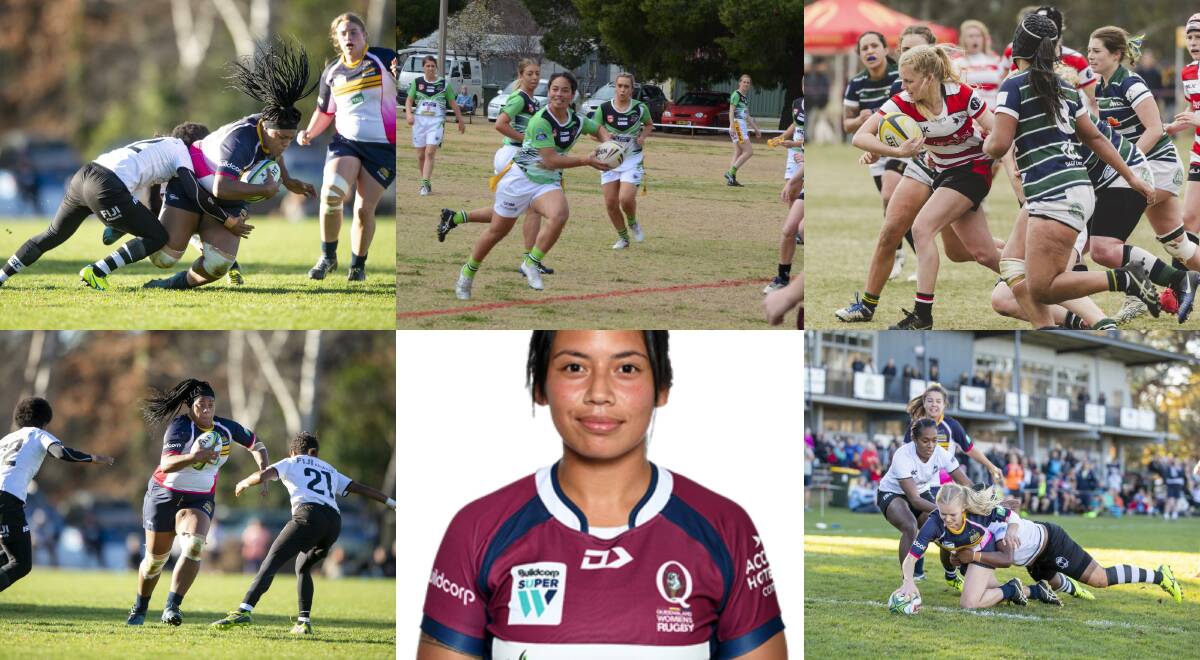POWER: Anna Korovata (top left, bottom left), Cecilia Smith (middle top and bottom) and Remi Wilton are all playing representative union. Photos courtesy of: Sitthixay Ditthavong, Jamila Toderas, Queensland Reds and Liam Warren