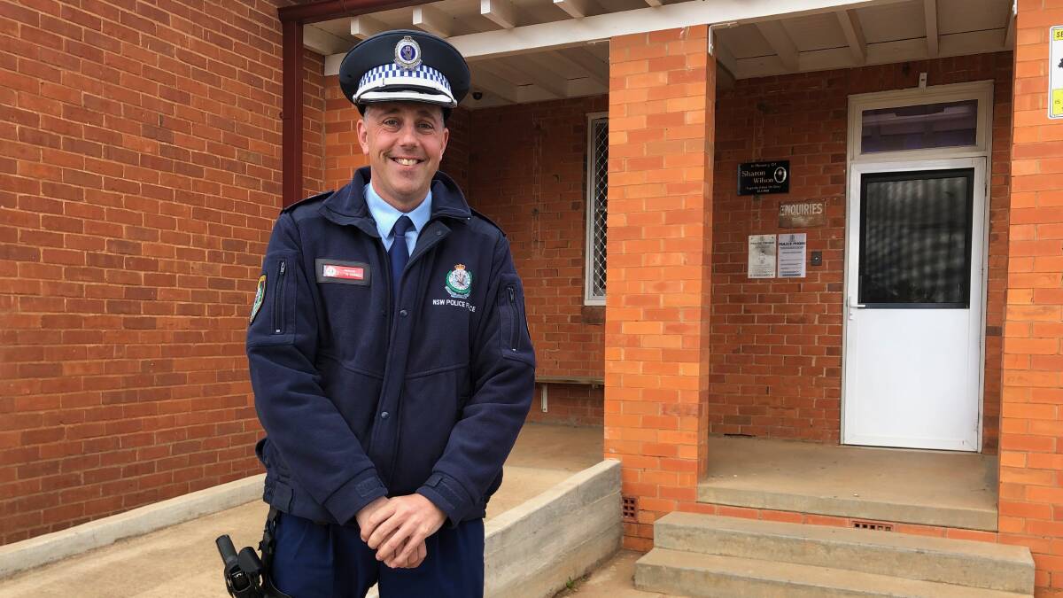 ROLLING UP THE SLEEVES: Justin Cornes is the new District Inspector for Leeton and Narrandera. Photo: Talia Pattison