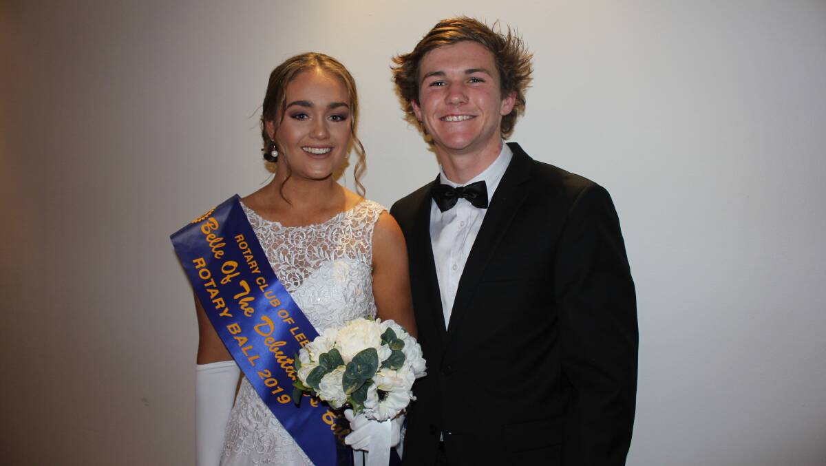 WHAT A NIGHT: Maggie Maguire (left) with her partner Josh Thomas was named Belle of the Ball recently. Photo: Mary-Anne Lattimore