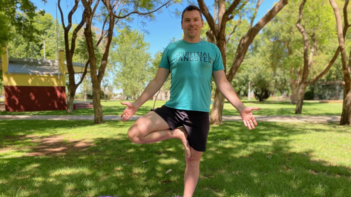 MINDFUL: Leeton's Leigh Houghton says yoga has taught him more than he could have ever imagined when first starting out. Photo: Talia Pattison