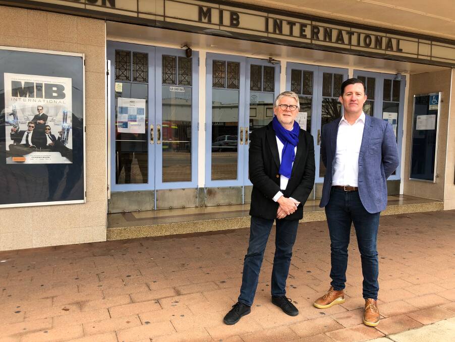 LISTENING: Project architect Peter Williams (left) and project manager Michael Chant at the Roxy Theatre this week. Photo: Talia Pattison