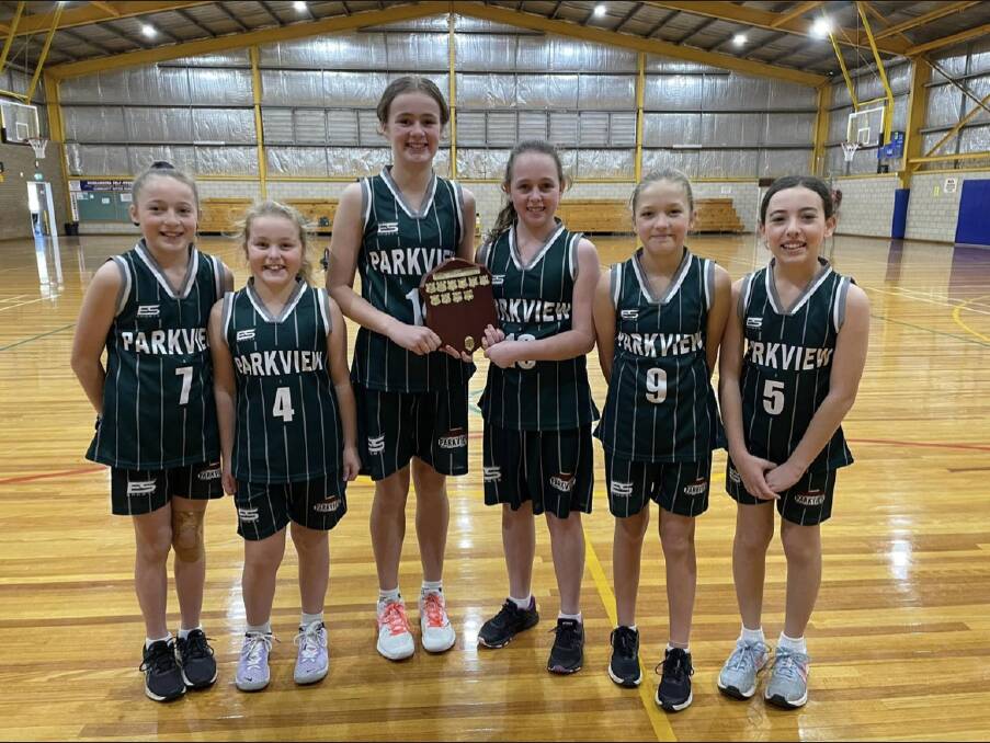 HISTORIC WIN: The successful Parkview Public School girls basketball team with the Janet Hugo Shield. Photo: Supplied