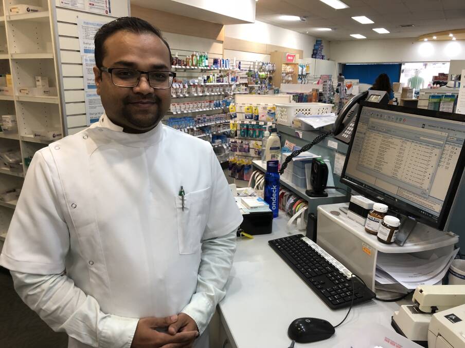 BE CAREFUL: Pharmacist "TJ" Tejaskumar Patel urges residents to do their part when it comes to flu prevention. Photo: Talia Pattison 