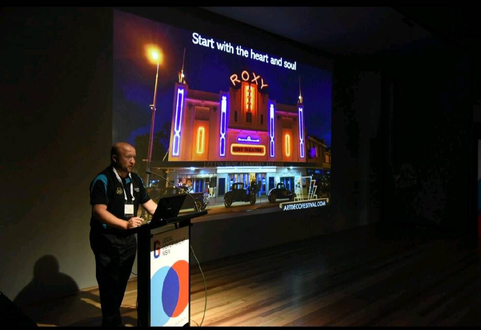 DISCUSS: Council's manager visitor services and local activation Brent Lawrence gives a presentation at the conference. Photo: Supplied