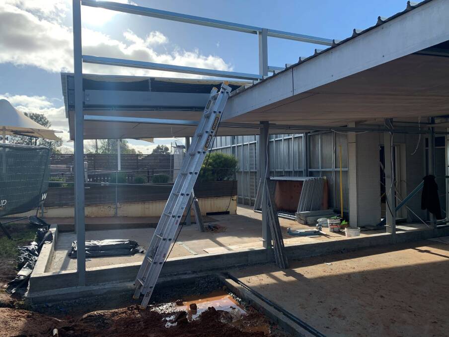 ONGOING: The new back reception area is coming together at the Leeton Soldiers Club. Photo: Supplied