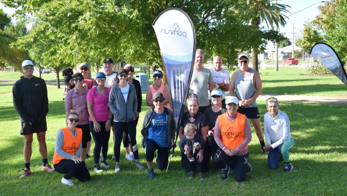 Parkrun volunteers and participants following the recent practice session in Leeton. Photo: Supplied