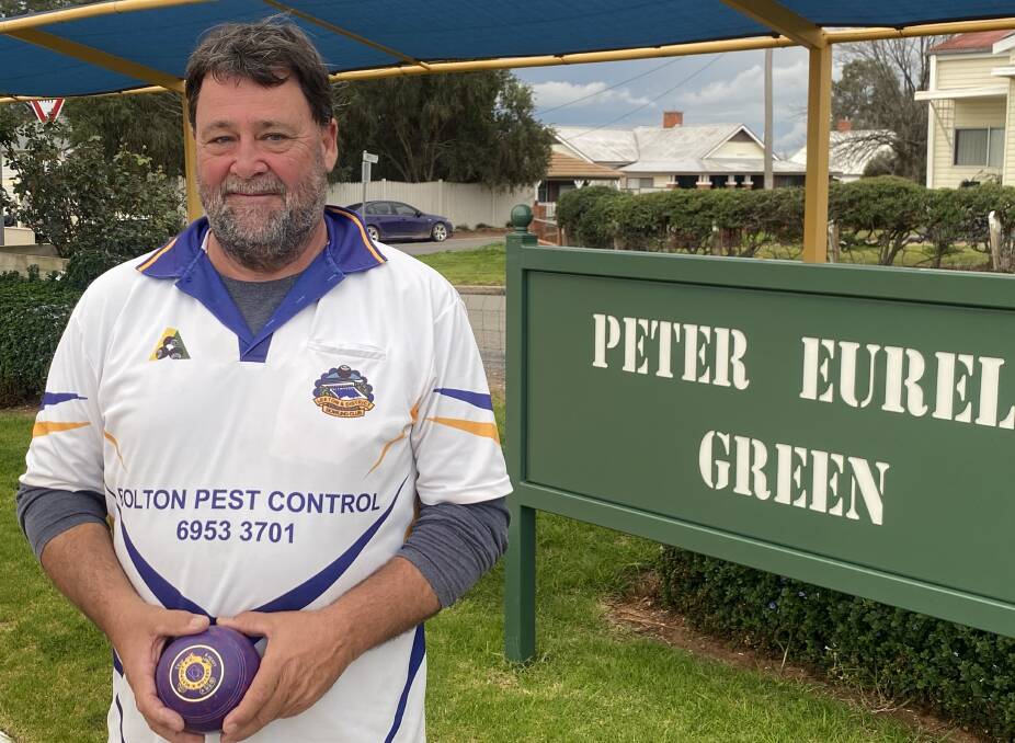 KING OF THE GREEN: Tim Barnes took home the major singles championship title at the Leeton and District Bowling Club on the weekend. Photo: Contributed 