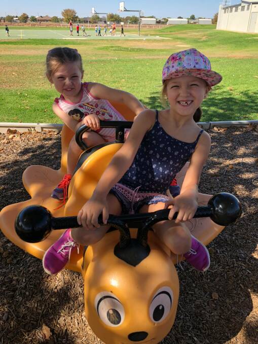 GOOD FUN: Emma Bridge and Taylah Curry loved all of the Out of School Care activities during the recent holidays. Photo: Contributed