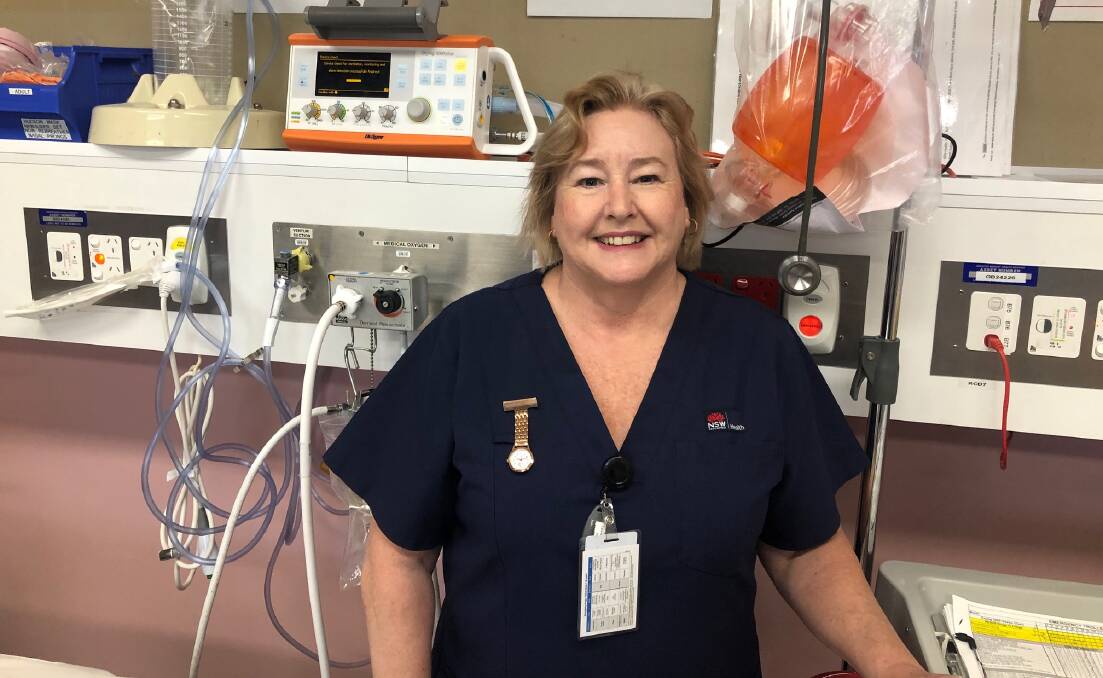 CARING: Susan McGrath on the job at Leeton District Hospital. Photo: Contributed 