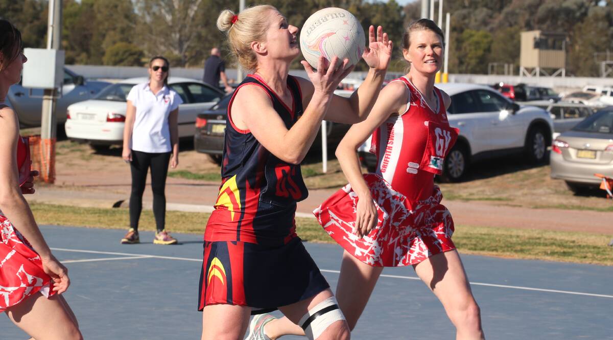 ACCURATE: Leeton-Whitton's Clare Vant in action during the recent match-up with Griffith. The Crows will take on the Demons this weekend. Photo: Anthony Stipo 