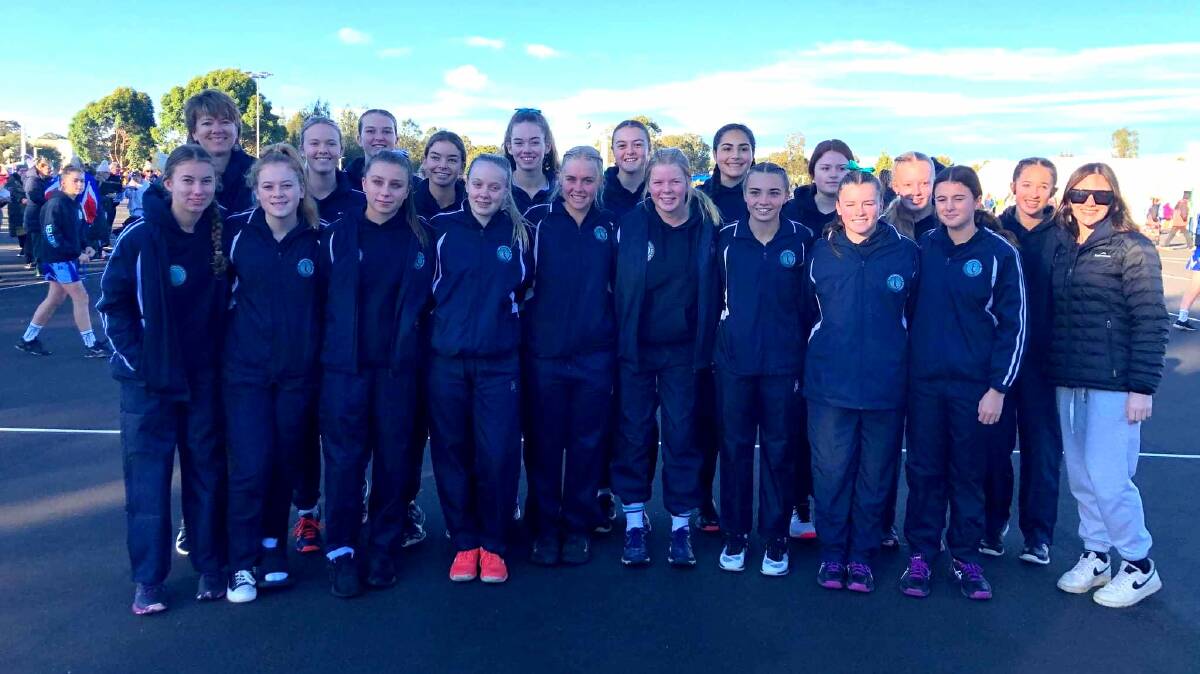 MAMMOTH EFFORT: Leeton's representative under 17s netball side won their division at the State Titles, while the under 15s also performed well. Photo: Supplied
