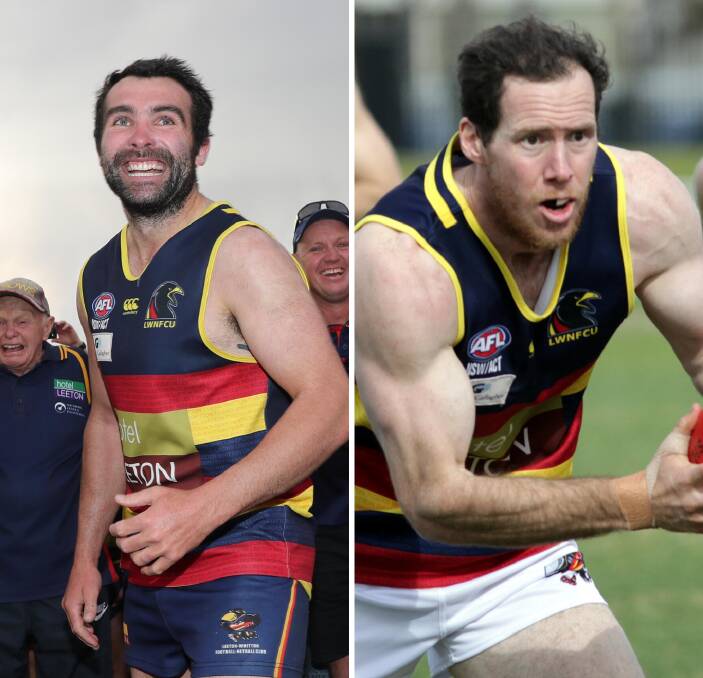DECADE TO REMEMBER: Leeton-Whitton's Bryce O'Garey (left) and Ben Curley have been named in Matt Malone's Riverina League team of the decade. 