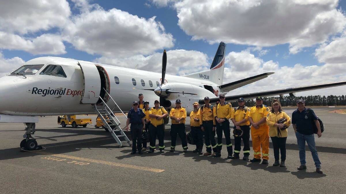 HEADING OFF: A group from the MIA heads off to help with the NSW bushfires. Photo: Contributed