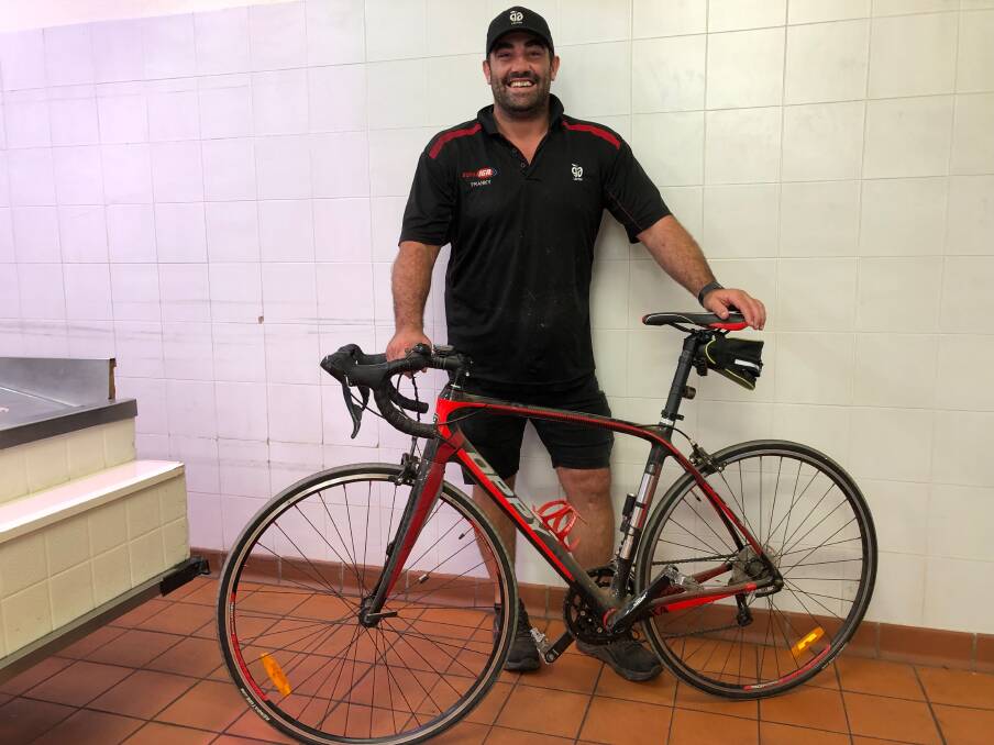 ON HIS BIKE: Leeton's Franky Fiumara is planning a 24-hour bike ride fundraiser to raise funds for a bushfire-affected community. Photo: Talia Pattison