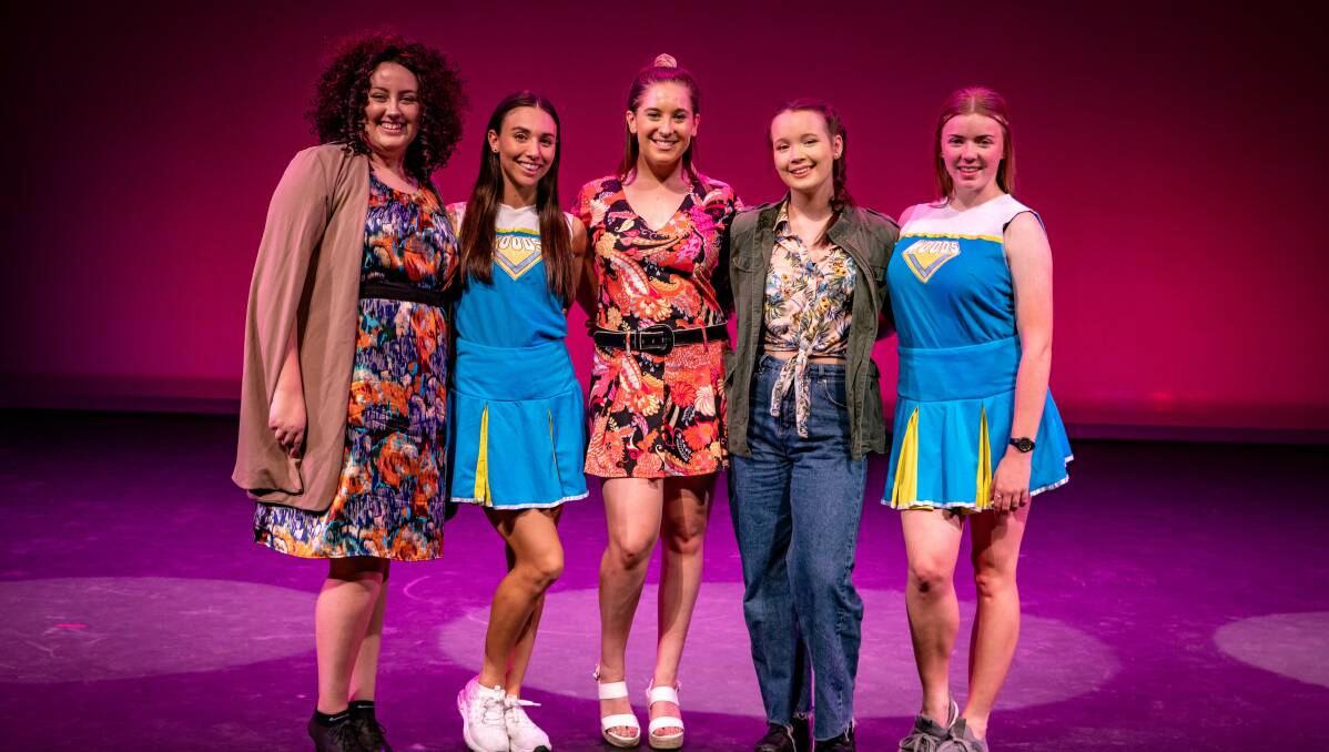 TALENT: Leeton's Sarah Covell, Nadia Nardi, Elli Gill, Jessica Murphy and Laura Johnstone are playing starring roles in Griffith's production of Legally Blonde.