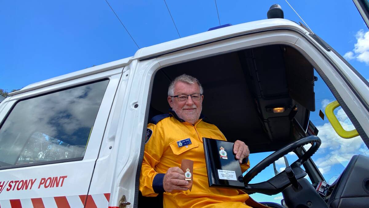 ACHIEVER: Peter Wynan recently received a life membership to the Fivebough-Stony Point Rural Fire Service. Photo: Talia Pattison 