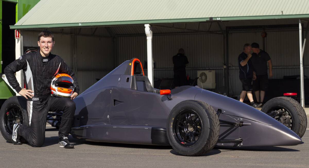 DIFFERENT WHEELS: Leeton's Noah Sands is making the progression from go-karts to the Australian Formula Ford Championship. Photo: Contributed 
