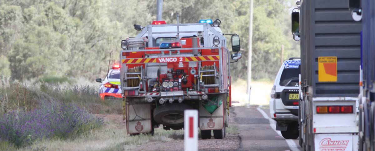 Emergency services in attendance at the Irrigation Way accident on October 17.