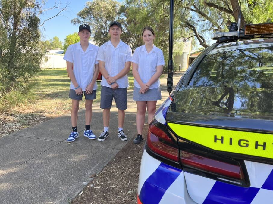 Leeton High School's Raith Henman, Jhie Hammond and Heid Whyatt were among the participants at RYDA. Picture by Talia Pattison