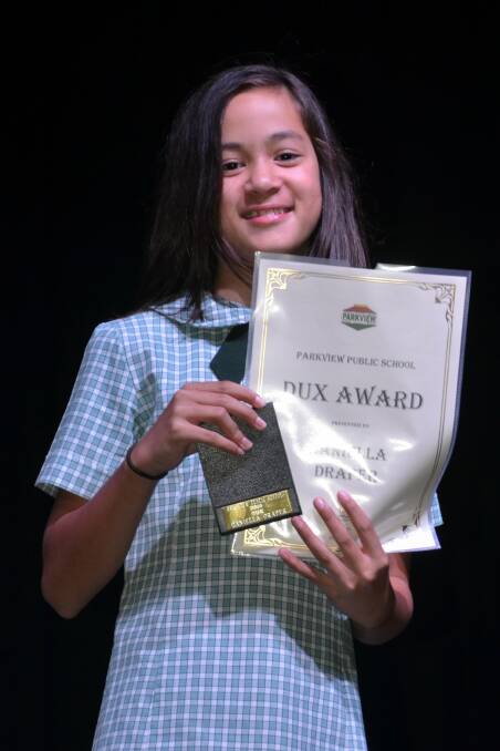 EXCEL: After a long year of hitting the books, Parkview Public School year 6 student Daniella Draper was named the 2019 dux. 