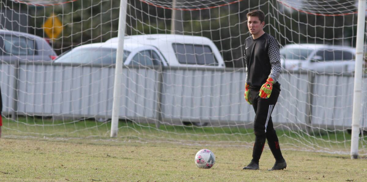 COMPOSE: Leeton United's Jake Shelton was the side's goal keeper in their most recent clash against Tumut. Photo: Talia Pattison 