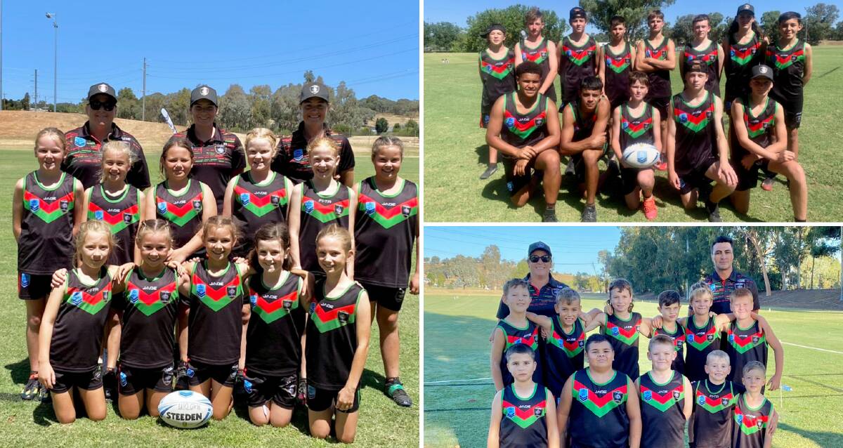 BIG EFFORT: The Leeton Touch Association had three representative sides take part in the recent Junior State Cup event. Photos: Supplied